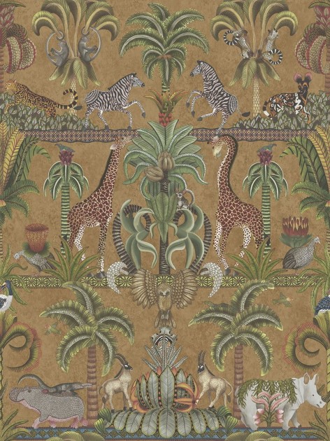 Cole & Son Ardmore - Jabula 119/5025 Afrika Kingdom - tapeta królestwo zwierząt