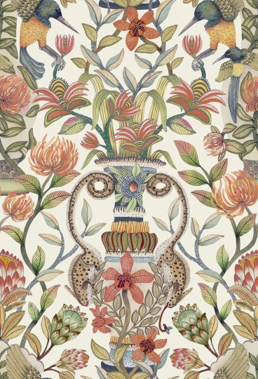 Cole & Son Ardmore - Jabula 119/10045 Protea Garden Silk - tapeta jedwabna ogród