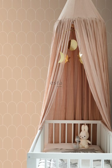 Tapeta Esta Art Deco 139203 Motif Peach Pink and Gold