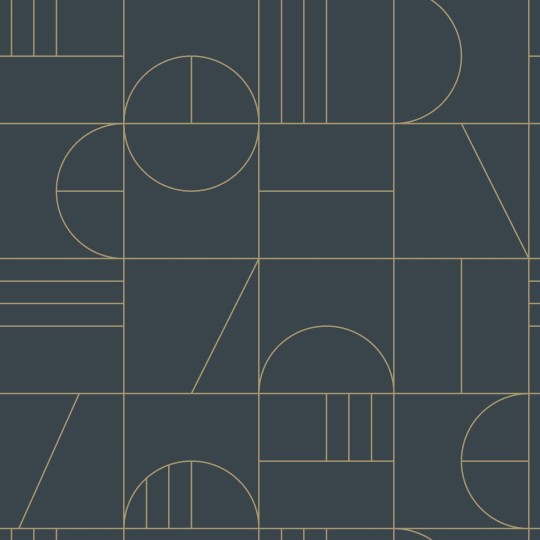 Tapeta Esta Art Deco 139210 Motif Dark Blue and Gold