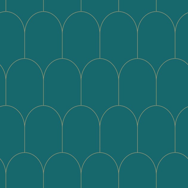 Tapeta Esta Art Deco 139205 Motif Teal and Gold