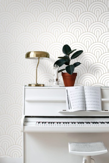 Tapeta Esta Art Deco 139215 Motif White and Gold