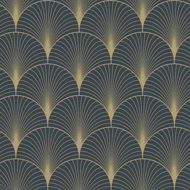 Tapeta Esta Art Deco 139231 Motif Dark Blue and Gold