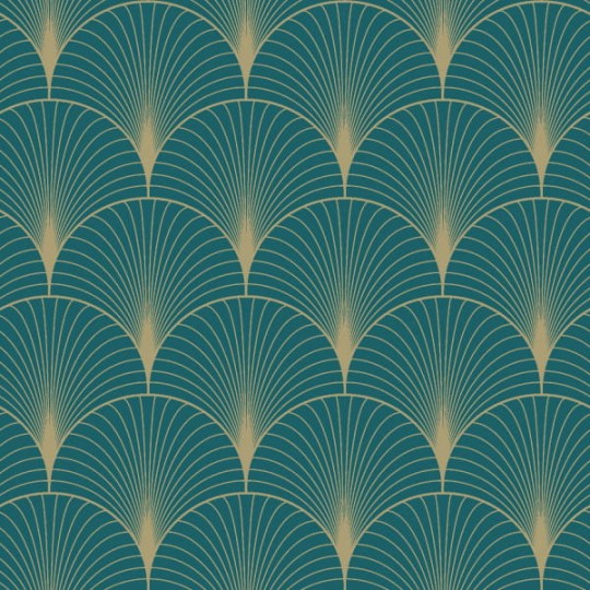 Tapeta Esta Art Deco 139230 Motif Teal and Gold