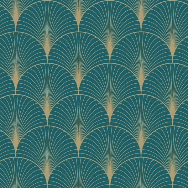 Tapeta Esta Art Deco 139230 Motif Teal and Gold