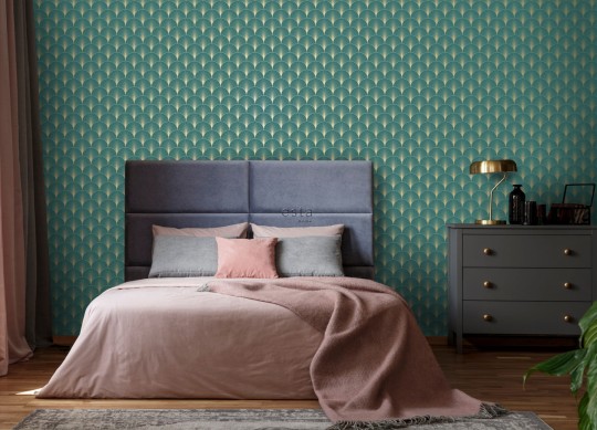 Tapeta Esta Art Deco 139230 Motif Teal and Gold