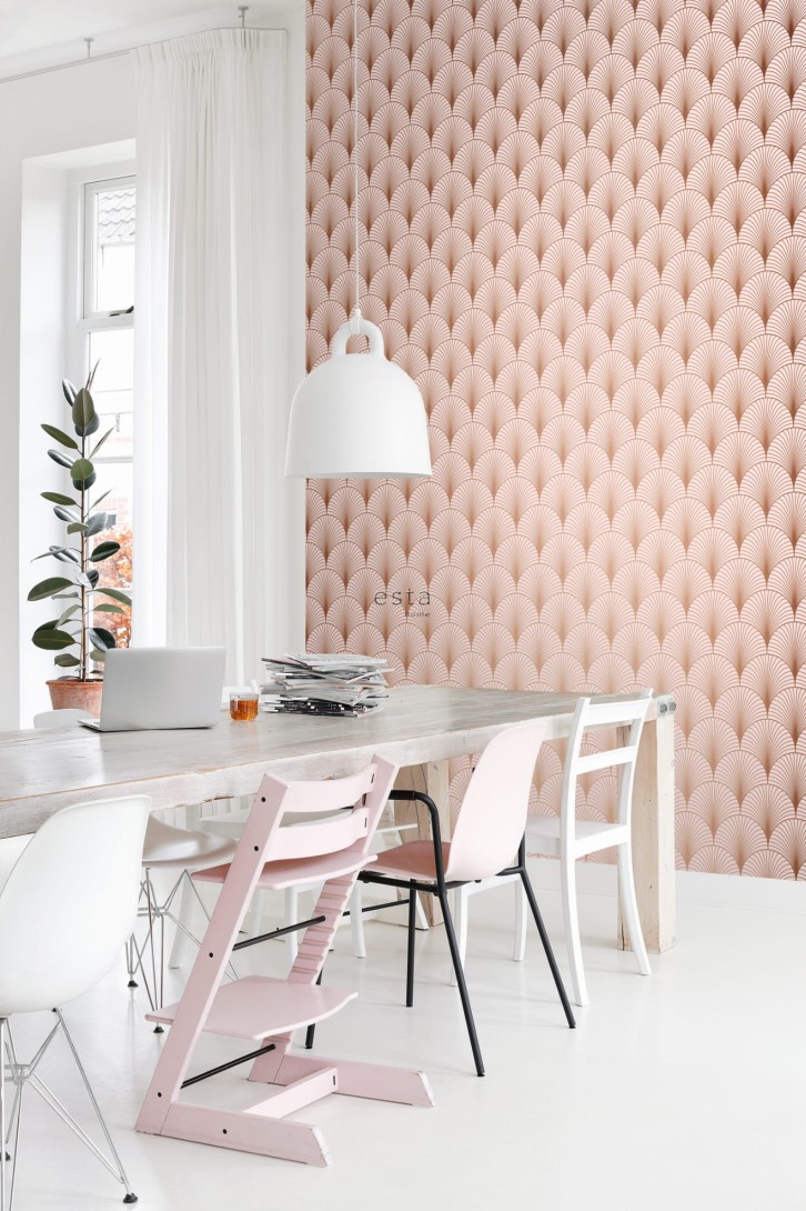 Tapeta Esta Art Deco 139229 Motif Soft Pink and Rose Gold