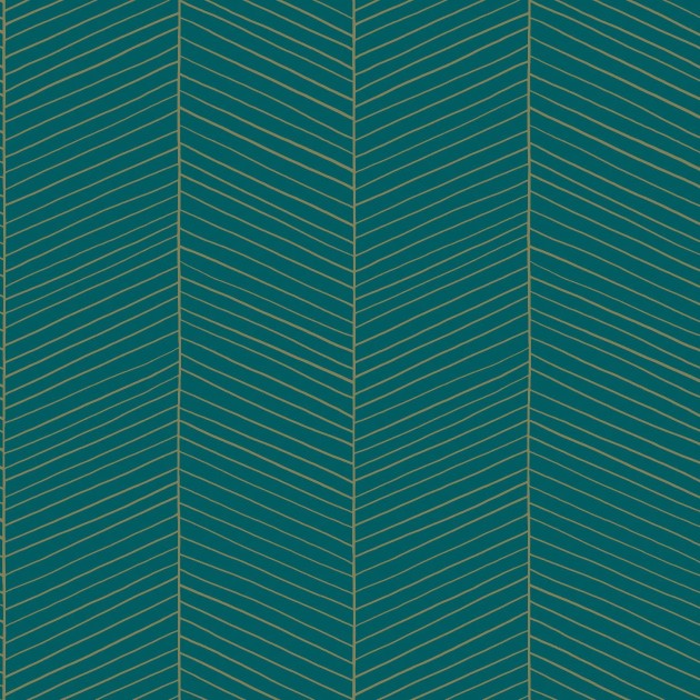 Tapeta Esta Art Deco 139200 Herringbone Emerald Green and Gold