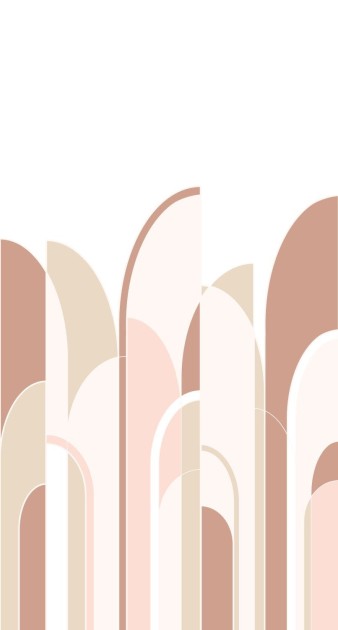 Mural Esta Art Deco 158959 Motif Terracotta Red and Soft Pink