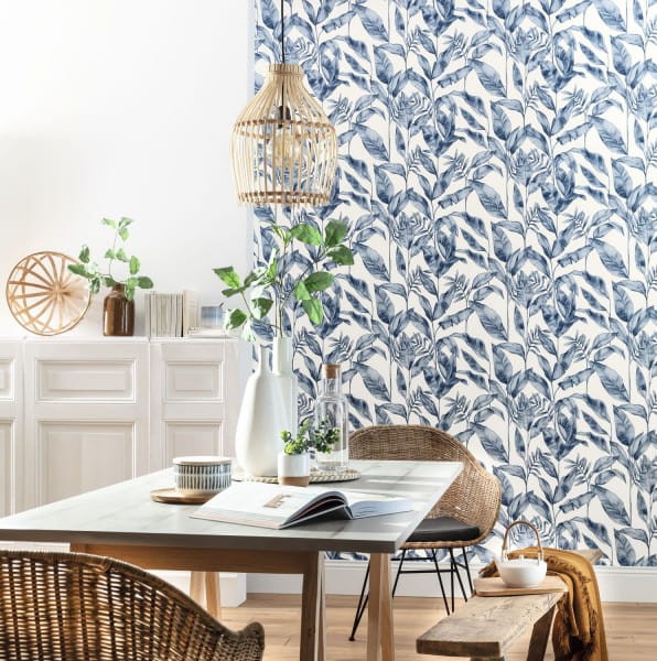 Caselio Only Blue 102636002 Delicate - tapeta roślinna
