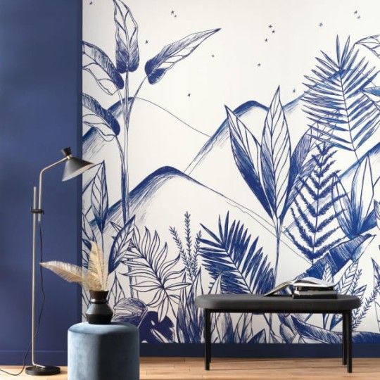 Caselio Only Blue 102736260 Panoramique Tropical Night - tapeta panoramiczna