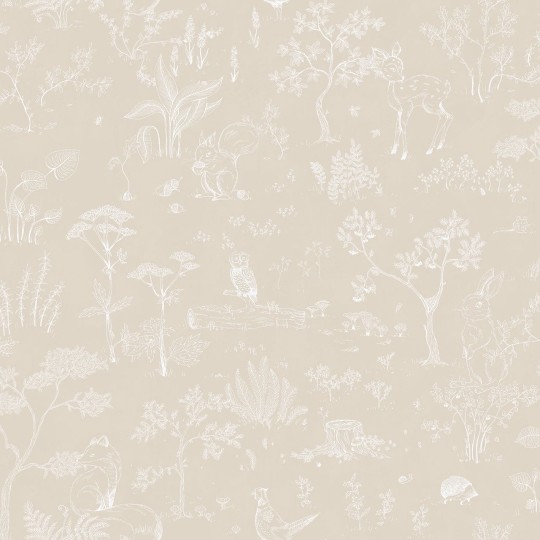 Sandberg 232-14 Familj II Hollie Peach - tapeta leśne zwierzątka