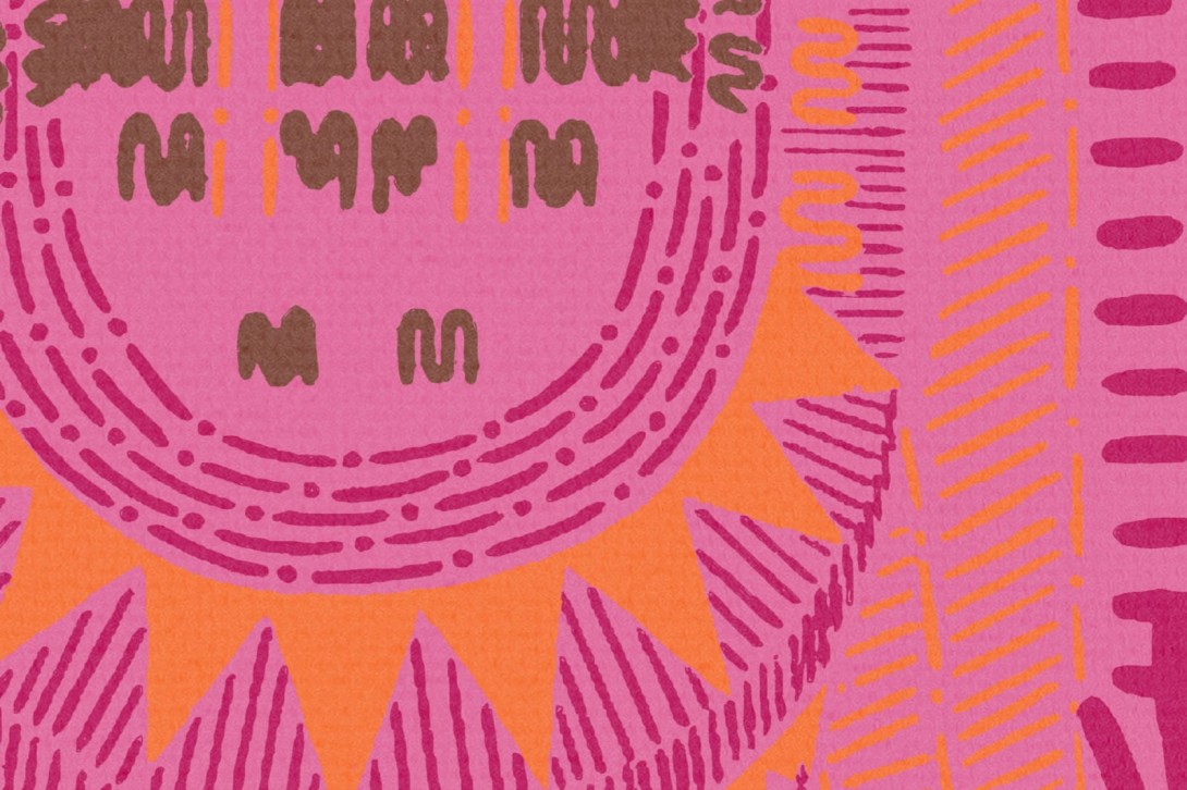 Fototapeta Rebel Walls Zandra Rhodes R17963 Manhattan Hot Pink - tapeta drapacze chmur
