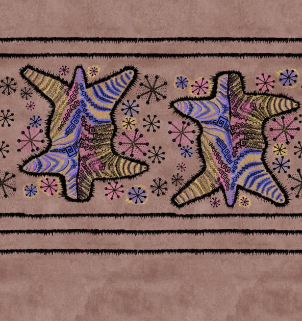 Fototapeta Rebel Walls Zandra Rhodes R17953 Zebra Skin Coco - tapeta zebra