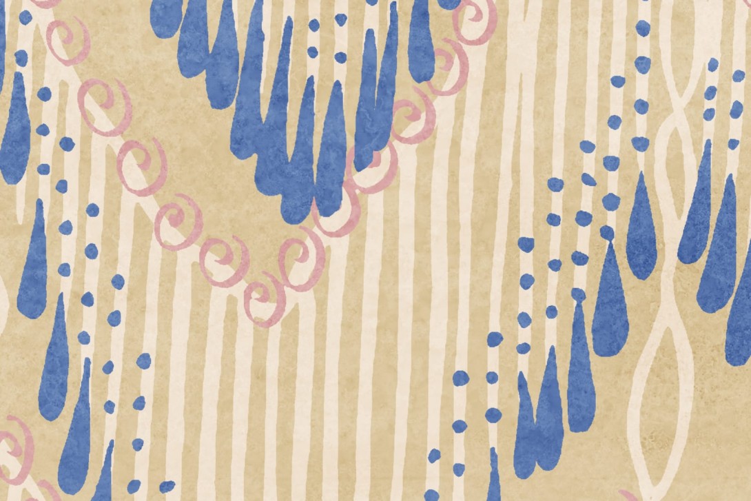 Fototapeta Rebel Walls Zandra Rhodes R17944 Fringed Follies Dawn Custard - tapeta frędzle