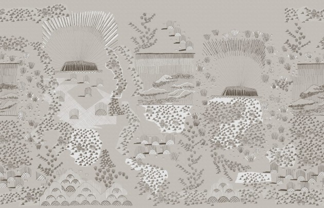 Fototapeta Rebel Walls Zandra Rhodes R17931 Ayers Rock Desert - tapeta trawa spinifex