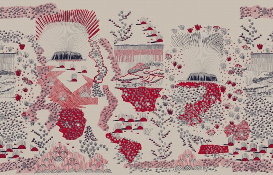 Fototapeta Rebel Walls Zandra Rhodes R17935 Ayers Rock Sandstone - tapeta trawa spinifex