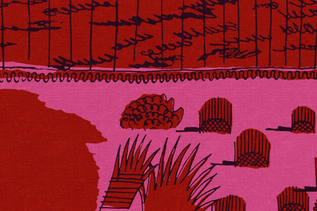 Fototapeta Rebel Walls Zandra Rhodes R17936 Ayers Rock Valentine - tapeta trawa spinifex