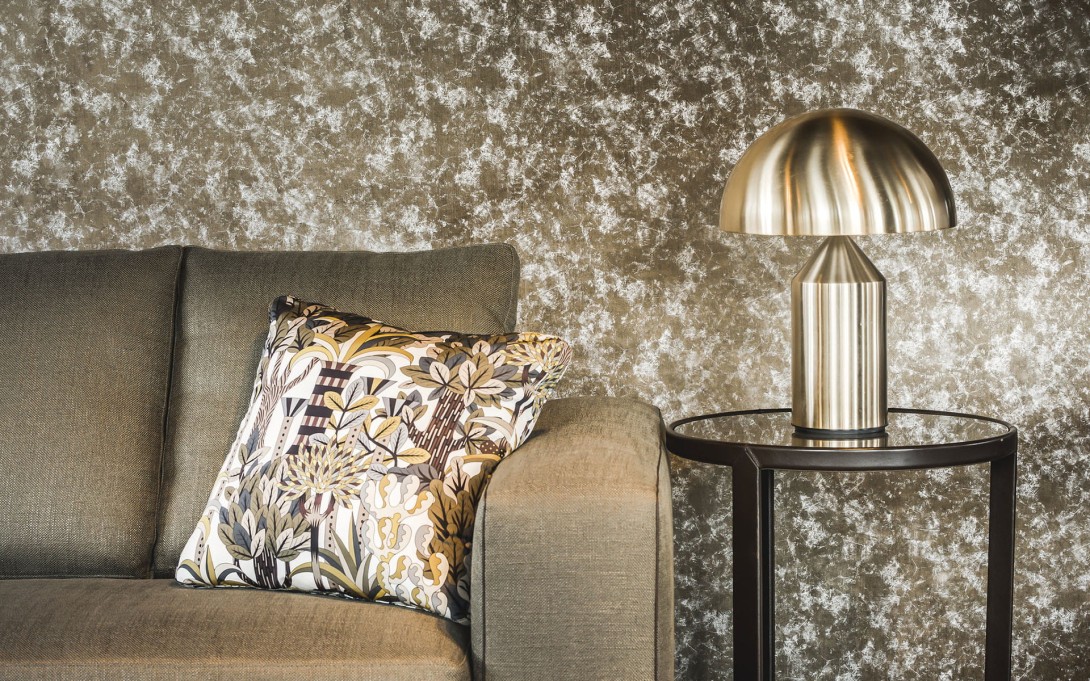 Dutch Walltextile Company 01 Sophisticated Nature Pietra - tapeta metaliczna o strukturze szczotkowanego aksamitu