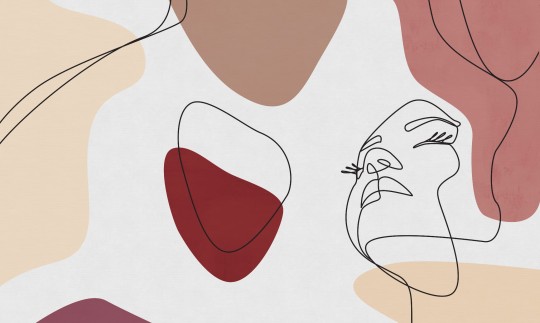 Wall Art Layla Maroon - mural kobieta