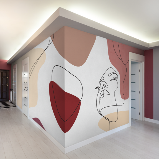 Wall Art Layla Maroon - mural kobieta