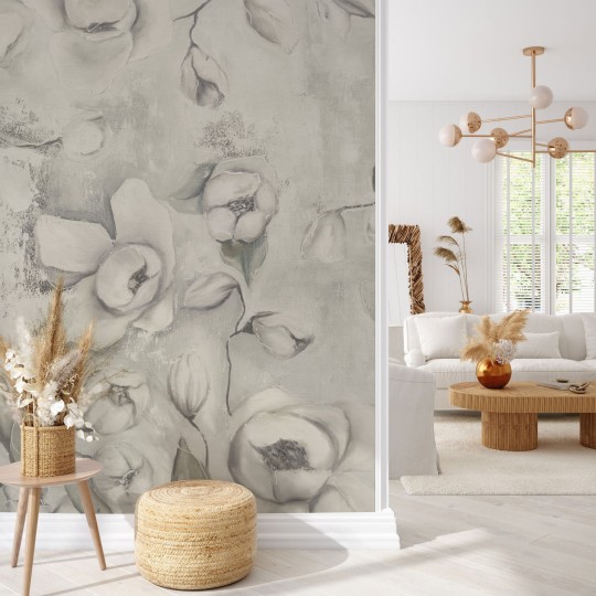 Wall Art Kotone Olive - mural w kwiaty