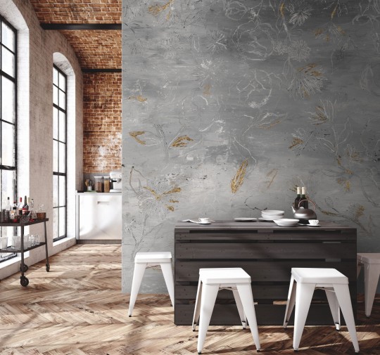 Wall Art Grati - mural w subtelne kwiaty