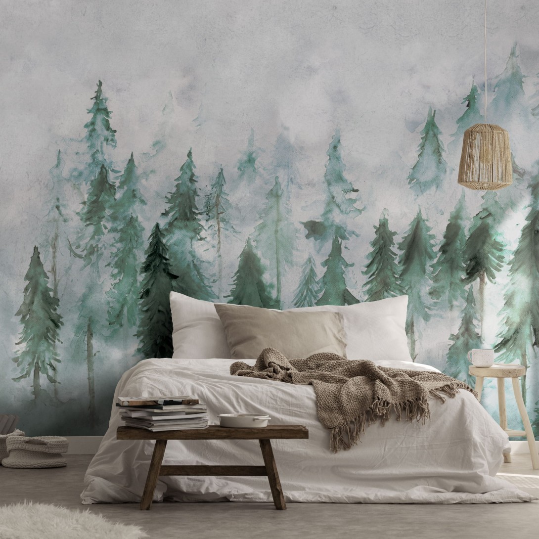 Wall Art Nebbia - mural z lasem