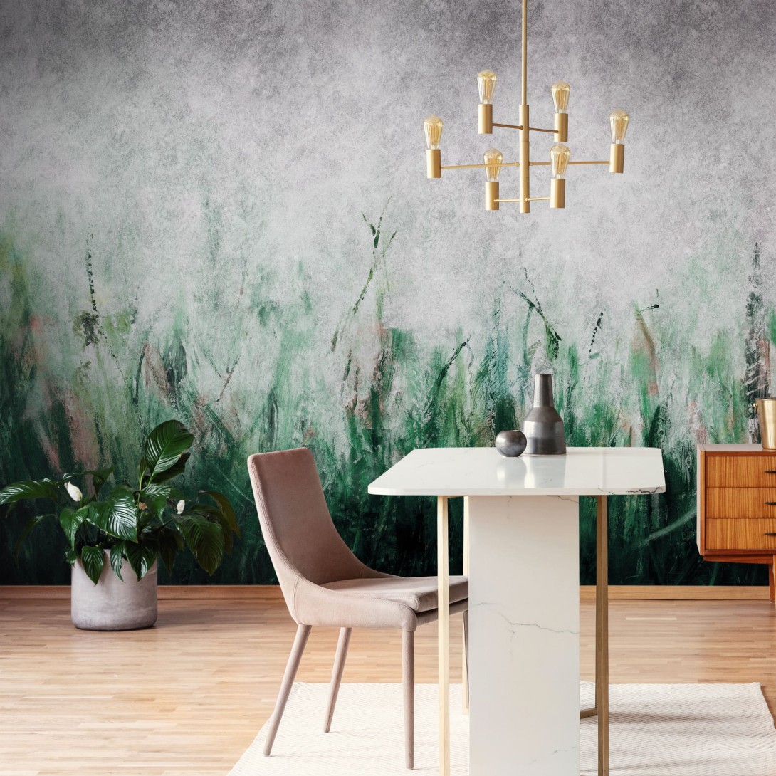 Wall Art Tosca Green - mural o wzorze trawy