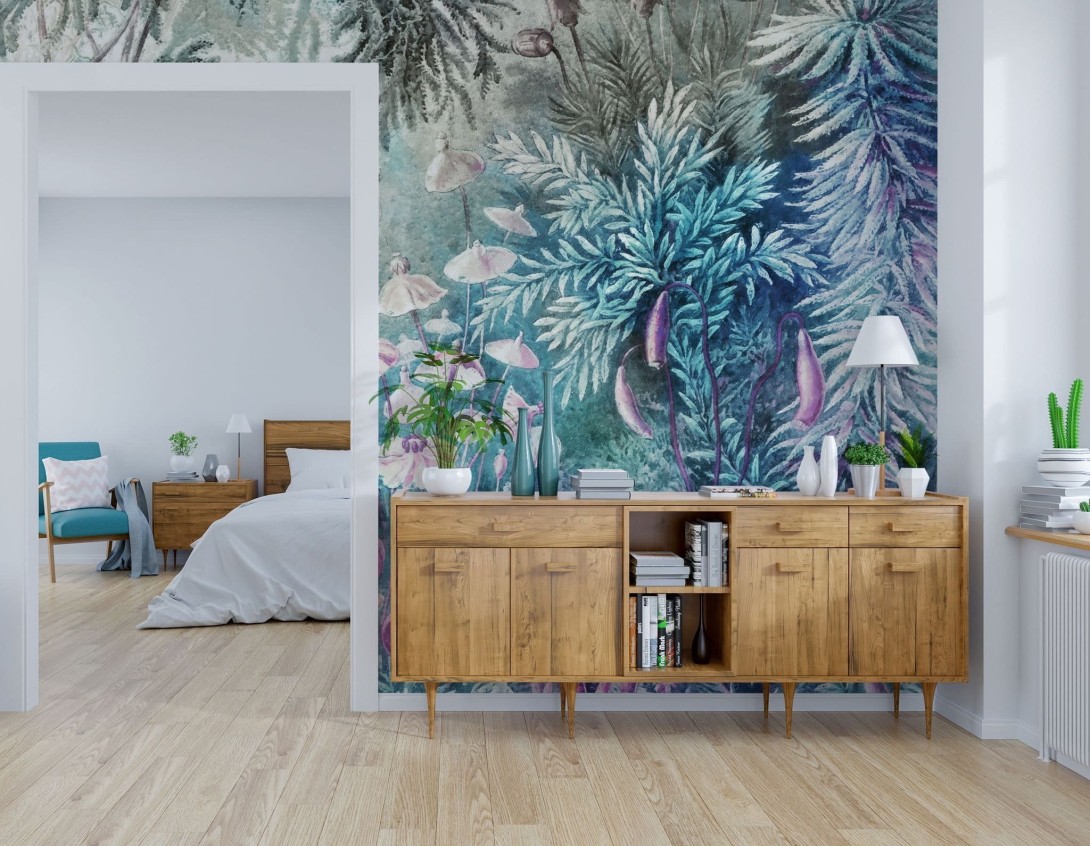 Wall Art Fairytale Blue - mural las