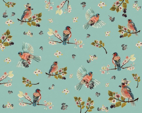 Wall Art 2020/2021 Uccello Cantante Mint - mural ptaki