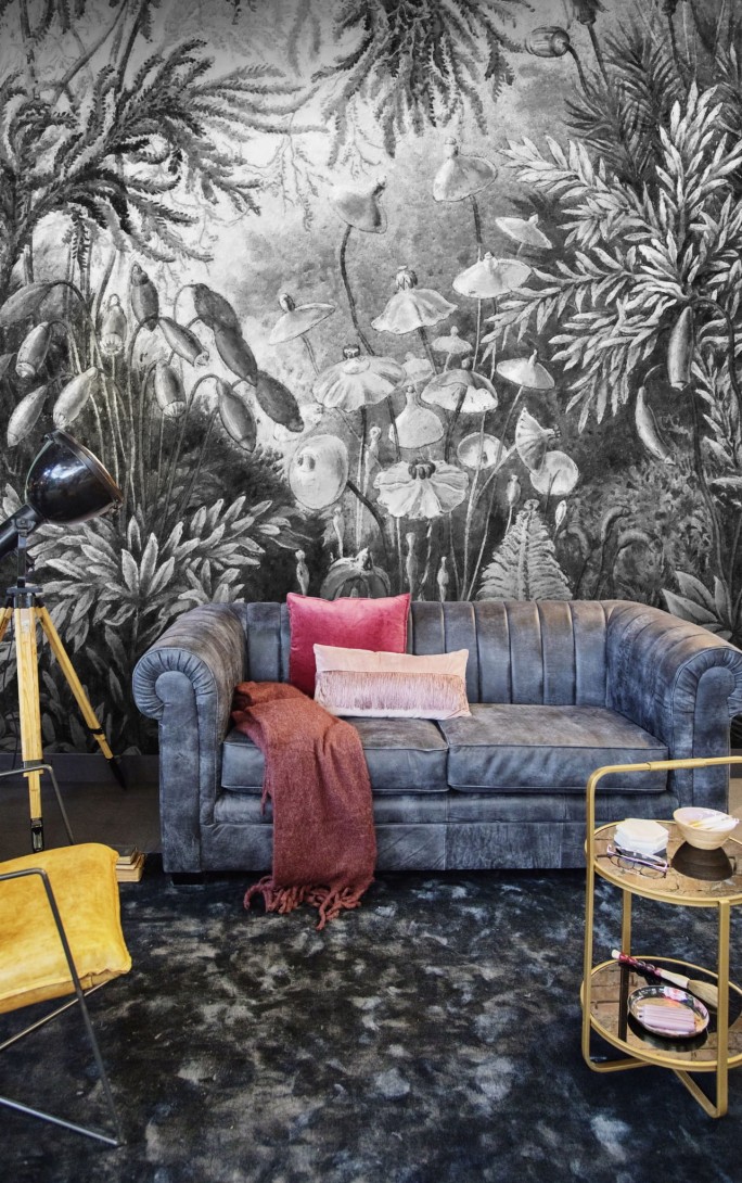 Wall Art Fairytale B&W - mural las