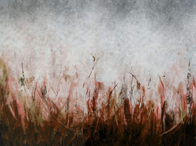 Wall Art Tosca Rust - mural o wzorze trawy