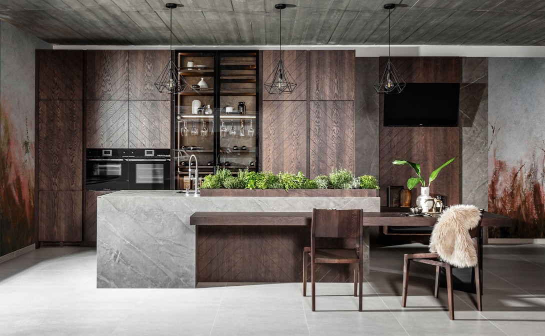 Wall Art Tosca Rust - mural o wzorze trawy