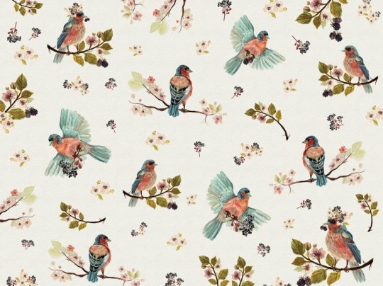 Wall Art 2020/2021 Uccello Cantante Cream - mural ptaki