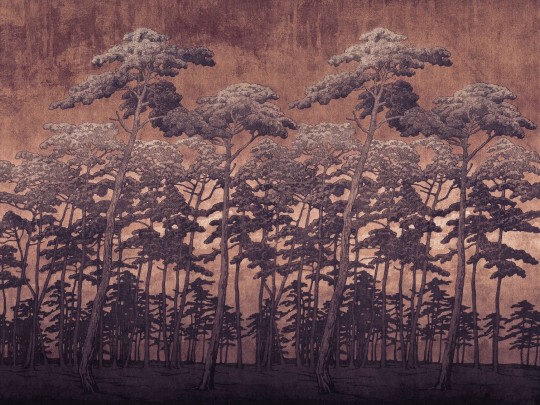 Wall Art Secret Forest Rust - mural las