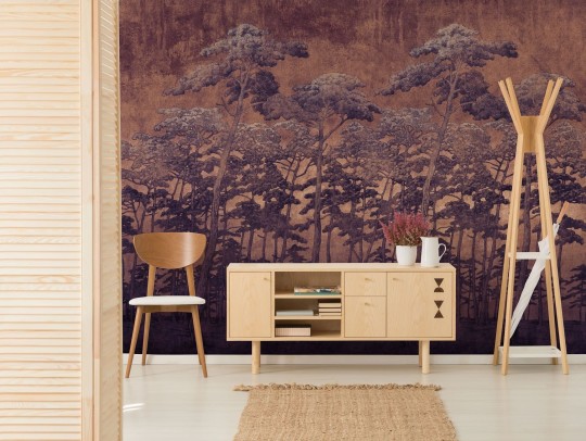 Wall Art Secret Forest Rust - mural las