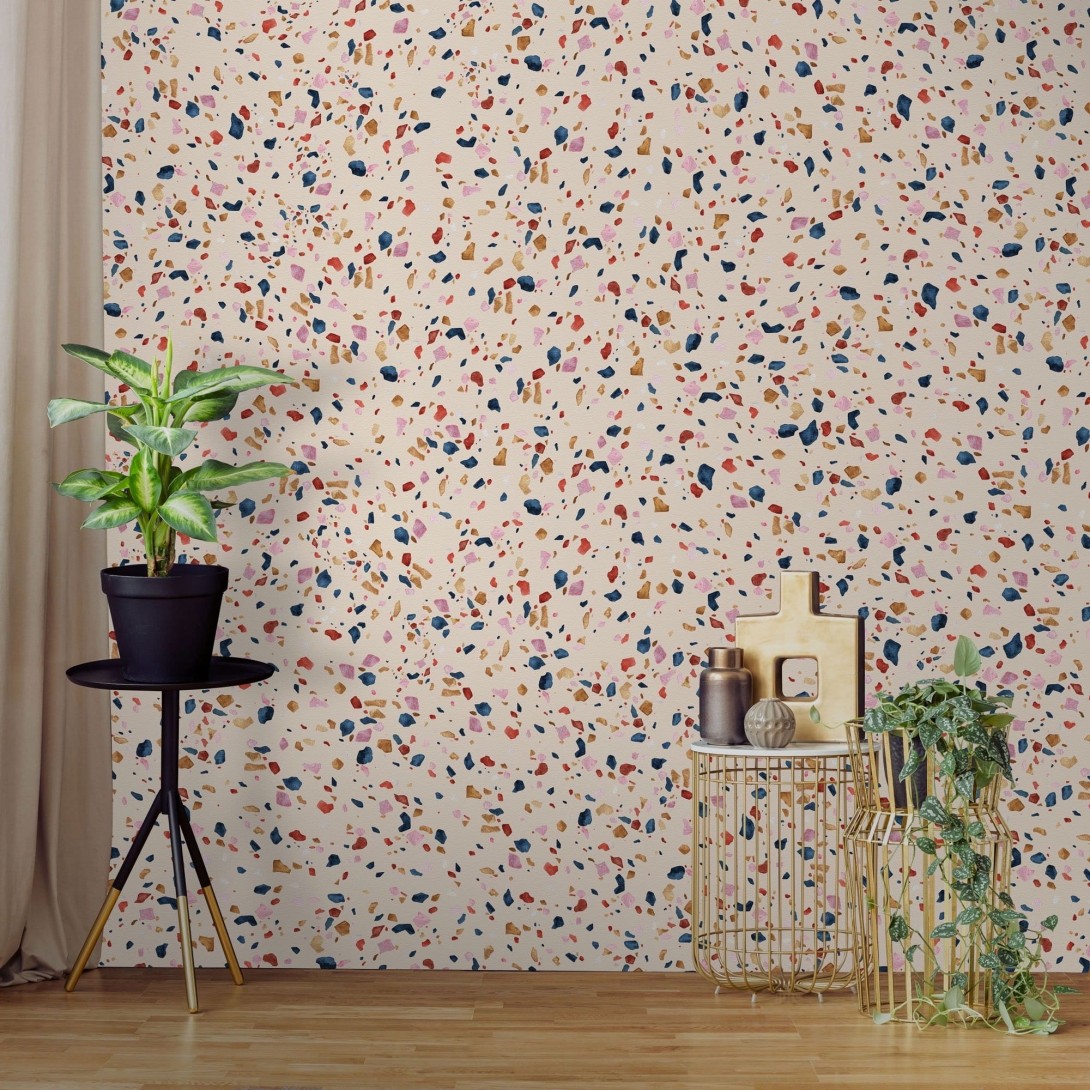 Wall Art Terrazzo Pink - mural lastryko