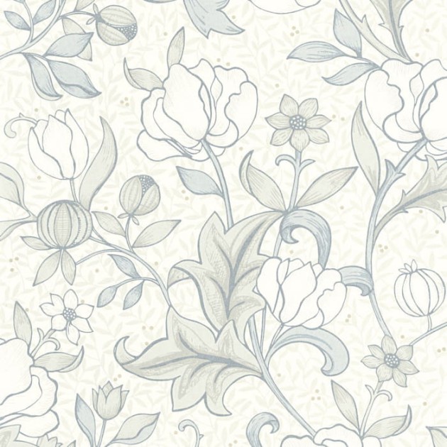 Tapeta Casadeco Arts & Crafts 86340218 Isabella - tapeta kwiaty