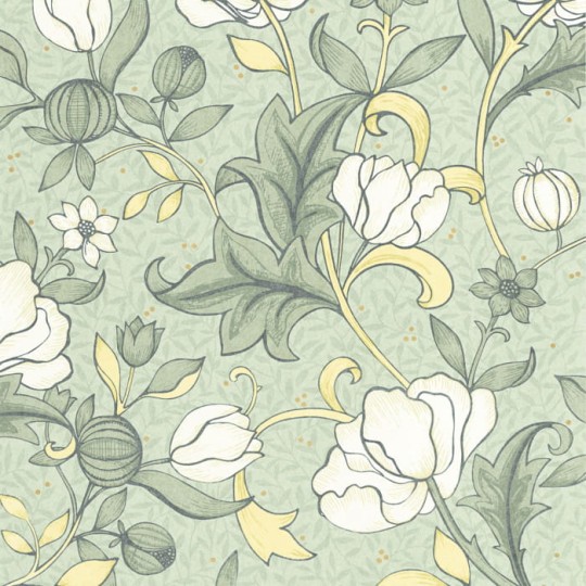 Tapeta Casadeco Arts & Crafts 86347328 Isabella - tapeta kwiaty