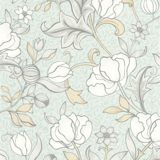 Tapeta Casadeco Arts & Crafts 86346122 Isabella - tapeta kwiaty