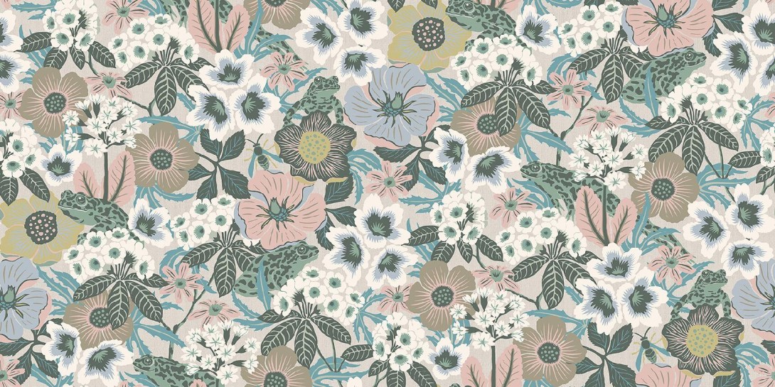 Tapeta Boras Tapeter Swedish Designer 2089 Hannas tapeter Kvackstepp - tapeta botaniczna