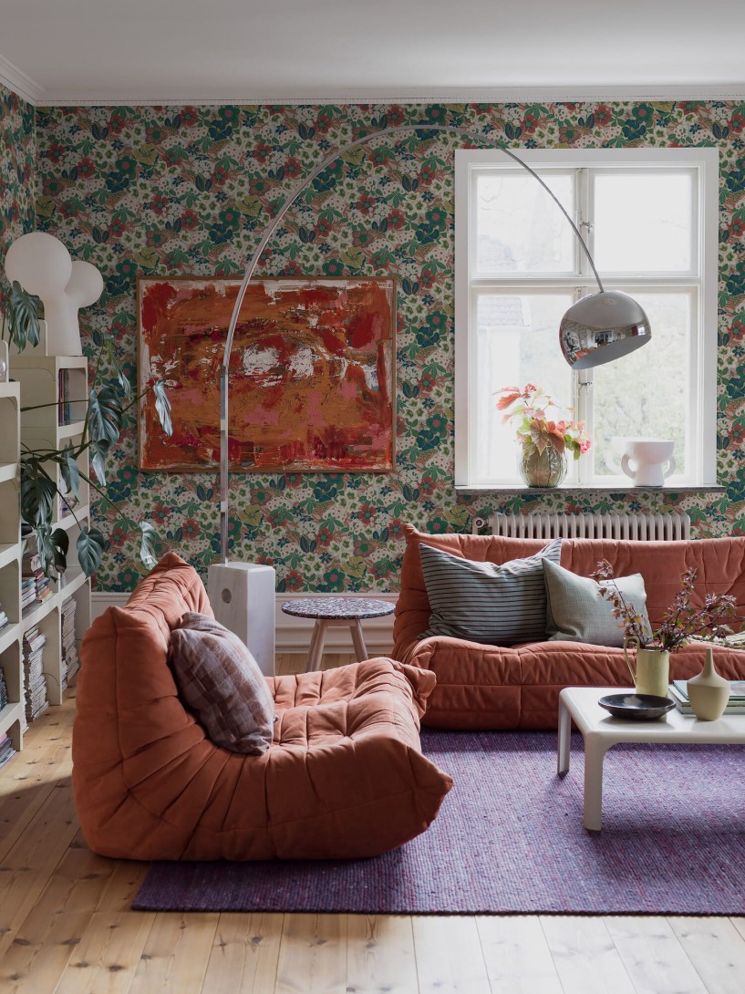 Tapeta Boras Tapeter Swedish Designer 2086 Hannas tapeter Kvackstepp - tapeta botaniczna