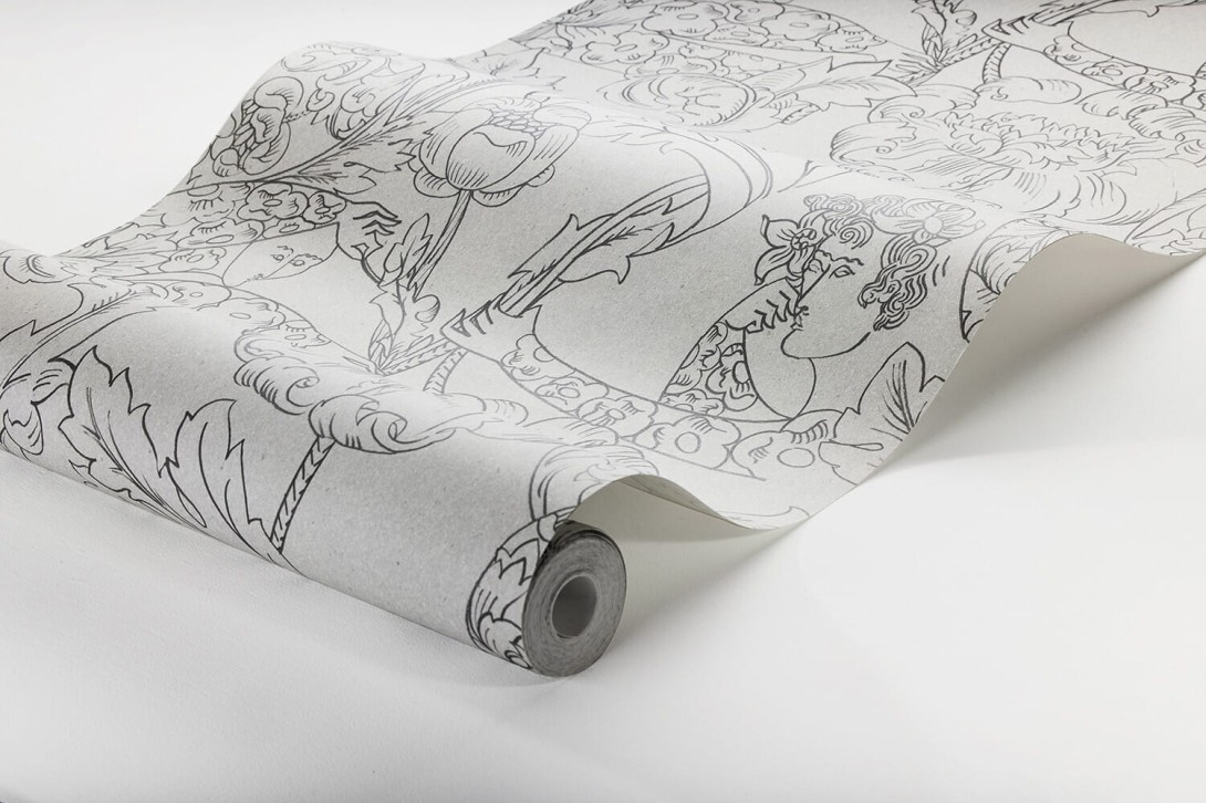 Tapeta Boras Tapeter Swedish Designer 2064 Petras tapeter Floral Dream - tapeta kwiaty