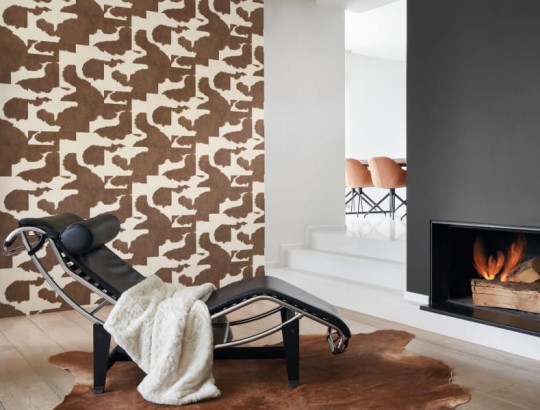 Tapeta Casadeco Leathers 87189514 Normandie - tapeta czarno-biała skóra
