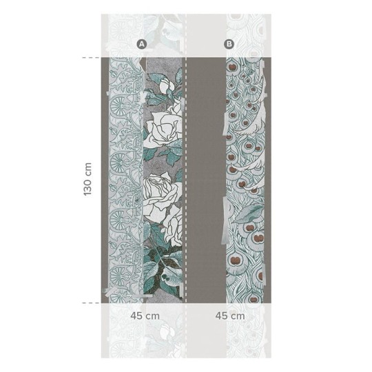Tapeta Wall & Deco Elements TSPK070 Peacock TS - tapeta kwiaty