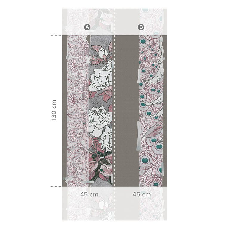Tapeta Wall & Deco Elements TSPK071 Peacock TS - tapeta kwiaty