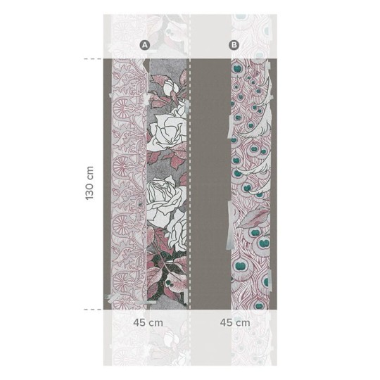 Tapeta Wall & Deco Elements TSPK071 Peacock TS - tapeta kwiaty