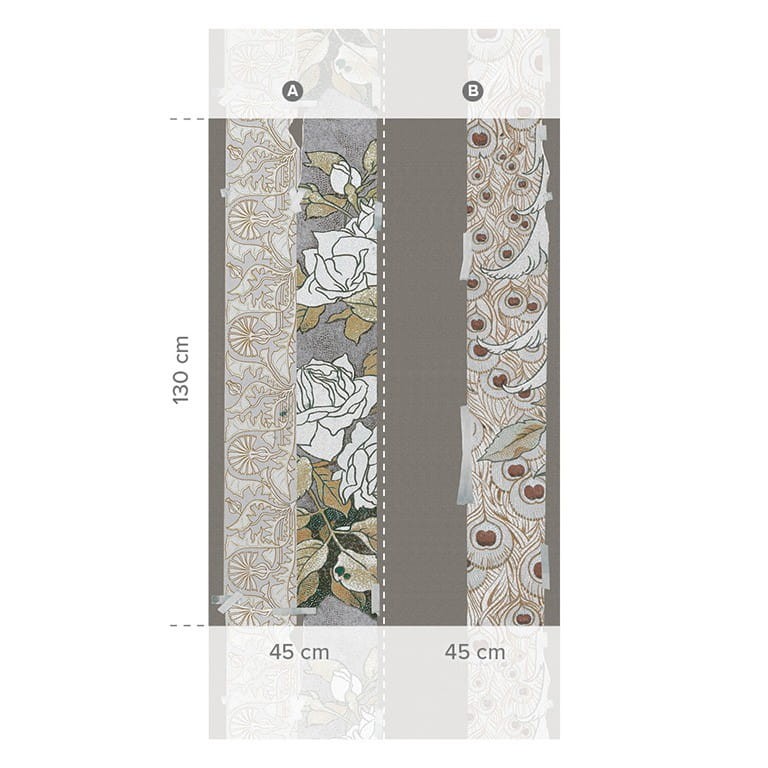Tapeta Wall & Deco Elements TSPK072 Peacock TS - tapeta kwiaty