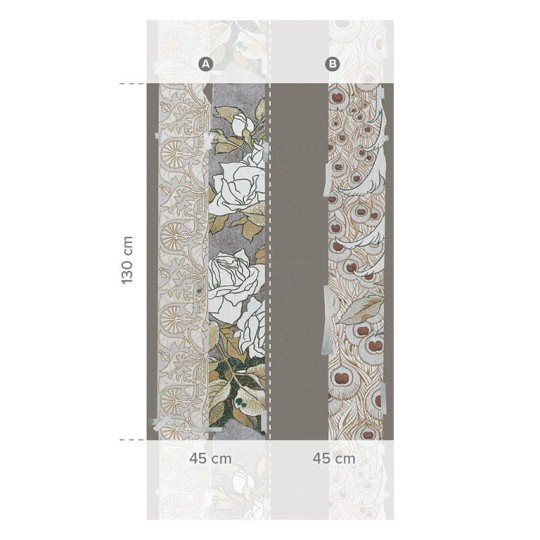 Tapeta Wall & Deco Elements TSPK072 Peacock TS - tapeta kwiaty